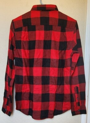 Chemise George Homme Flanelle à Carreaux Noirs Et Blancs - Taille M - Manches Longues