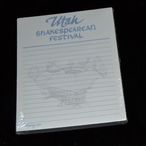 Vtg-90-039-s-Paper-Notepad-Note-Pad-UTAH-SHAKESPEAREAN-FESTIVAL-Overly-Studio-NIP