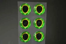 24  GREEN GOLD  3D Soft Molded 3/16"  5mm  Eyes Fly Tying Lures