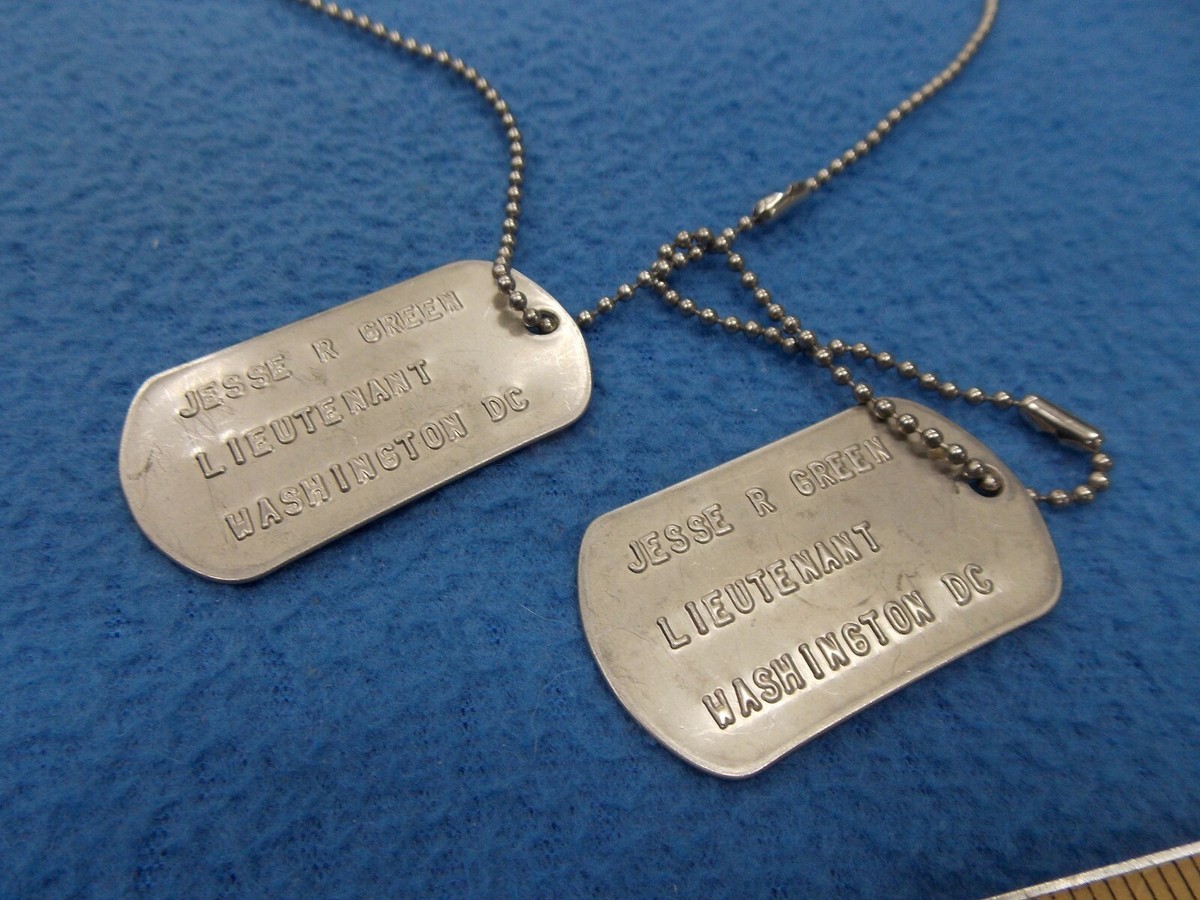 military dog tags with chain - LIEUTENANT WASHINGTON D.C. | eBay