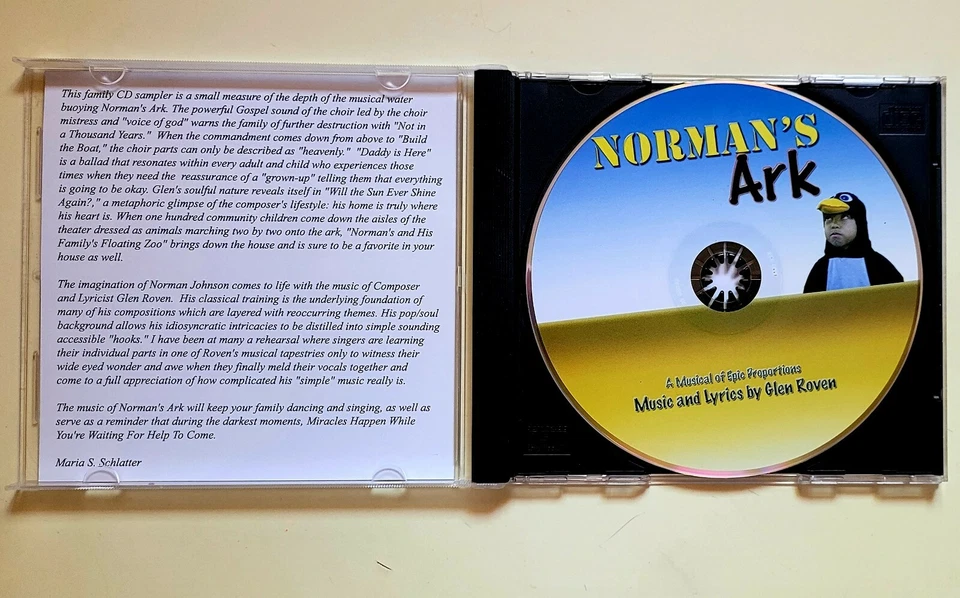 Norman's Ark CD Sampler Glen Roven Jerome Kass Musical Free Shipping - Image 3 of 3