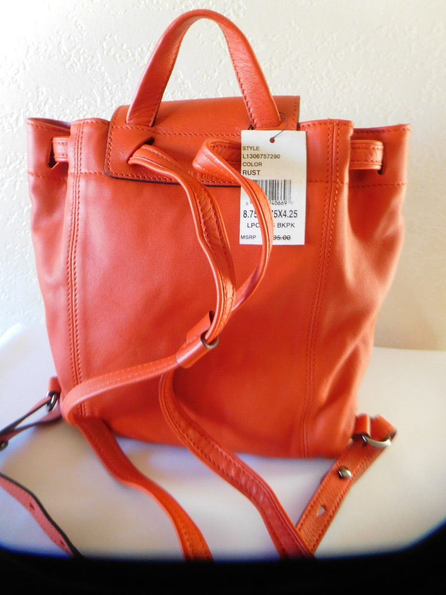 Longchamp Le Pliage Cuir Lambskin Leather XS Backpack Rust Orange New LONGCHAMP Le Pliage Cuir Leather XS Backpack ~Rust Color  main image 3