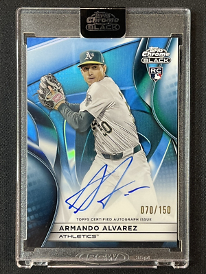 ARMANDO ALVAREZ /150 BLUE ROOKIE ON CARD AUTO AUTOGRAPH 2025 TOPPS