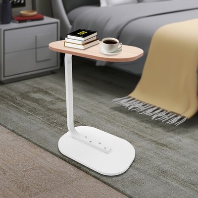 C-förmiger Beistelltisch kleiner Couchtisch Beistelltisch Colore tronco Bianco