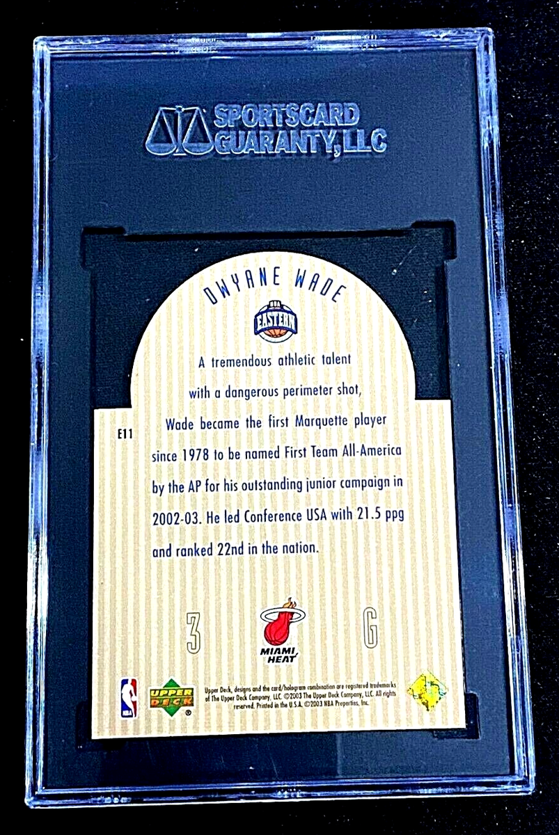 DWYANE WADE 2003-04 UD ROOKIE FUTURE NBA ALL STAR DIE CUT RC SGC