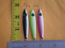 30 PCS MINNOW SPOON JIG/LURE BAIT 3/4 OZ. BLACK,CHARTREUSE,PINK/WHITE 10ea COLOR