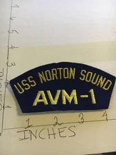 US NAVY USS Norton Sound AVM-1 hat Patch 11/5/24