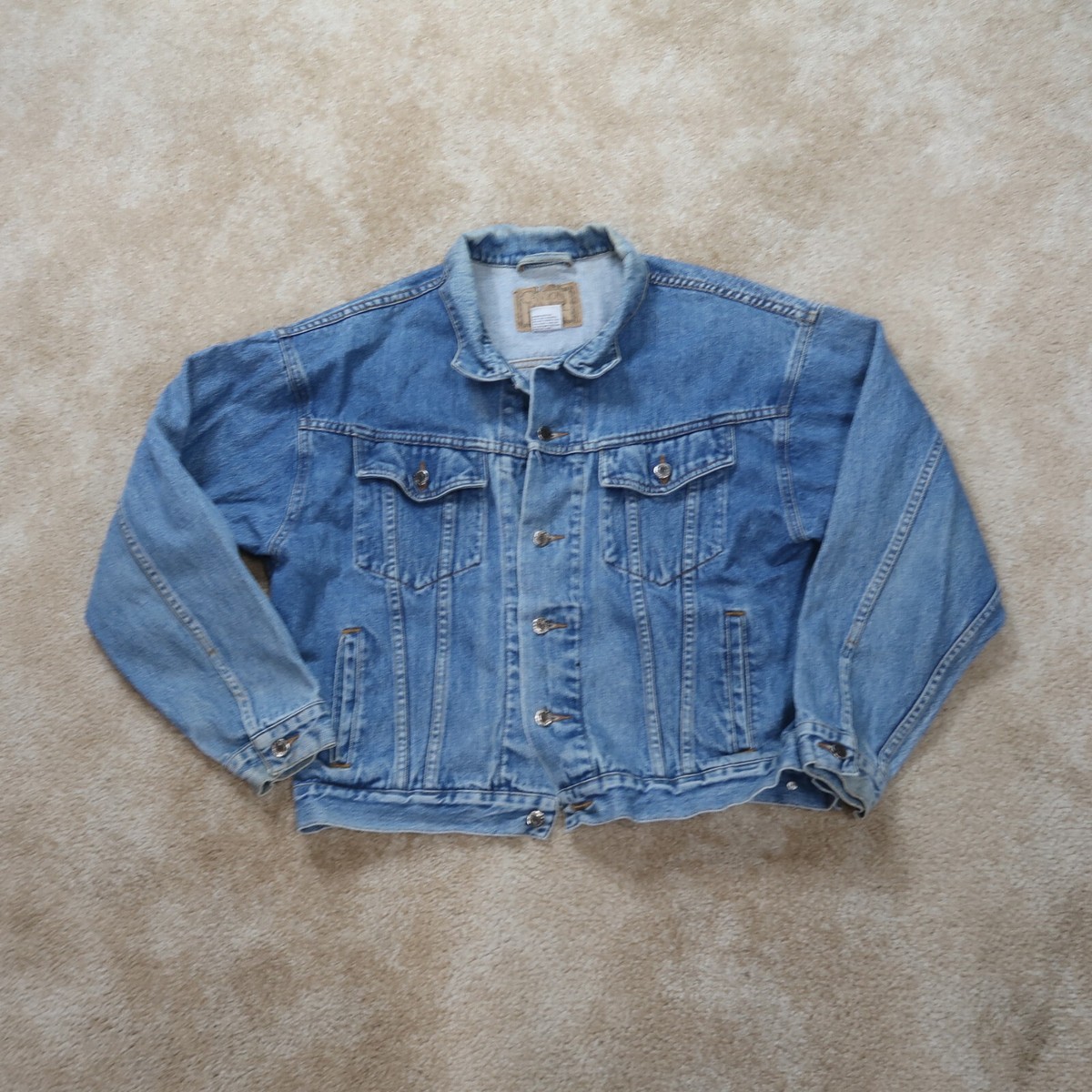 Canyon River Blues Denim Jean Jacket Men's Large Blue Denim