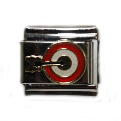 Bullseye Target Italian Link Bracelet Charm