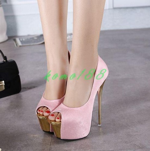 Womens Platform super High Heels slim Pumps Party Nightclub sexy peep toe  Shoes | eBay