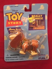 RARE 1996 TOY STORY SLINKY DOG Keychain   Basic Fun  