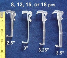 8 - 18 pcs 2.5" 3" 3.25" 3.5" Valance Clip For Faux Wood Venetian Blinds