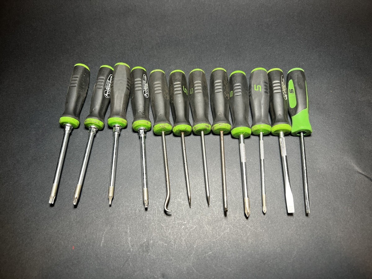 Snap-On 12pc Mini Soft GRIP SET Green SGMINI12AG Velcro