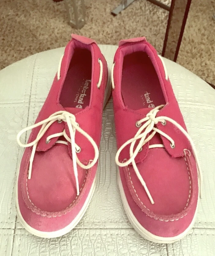 TIMBERLAND taglia 5 ROSA scamosciato. Topsiders. U Ottime condizioni