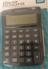 New Pen + Gear 12 Digit Desktop Calculator with Large Display - Dual Powered