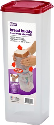 Buddeez Bread Buddy Bread Box   Fresh Bread Storage Container 5''L x 5''W x 13.5''H