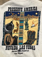 Preserve America Sweatshirt Vintage Las Vegas 1/4 Zip Made in USA