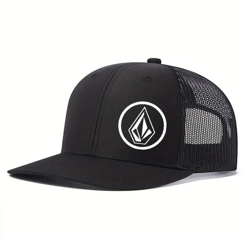 Volcom Mens Baseball Cap Women Hip Hop Snapback Diamond Printed Mesh Trucker Hat - Picture 10 of 30