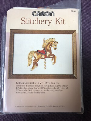 CARON Stitchery Kit-Golden Carousel