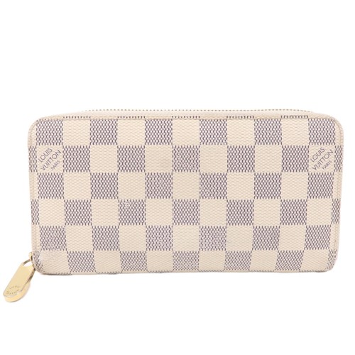 Louis Vuitton Damier Azur Zippy Wallet Long Wallet N60019 Auth Used