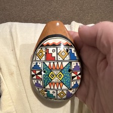 Ocarina Beautiful Painted traditional hand-painted Peruvian clay ocarina