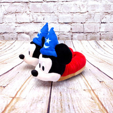 Disney Children's Night Time Mickey Mouse House Slippers Size 7 Black/Red/Blue