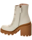Bottines femme Gucci Gg Supreme en toile et cuir blanc 34