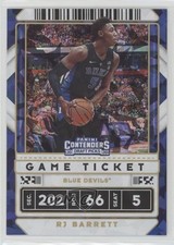 2020 Panini Contenders Draft Picks Cracked Ice Ticket 21/23 RJ Barrett #12 0x82