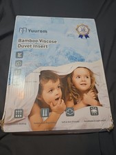 Twin Size Bamboo Duvet 68"x88" Breathable Lightweight, 4 Corner Tabs