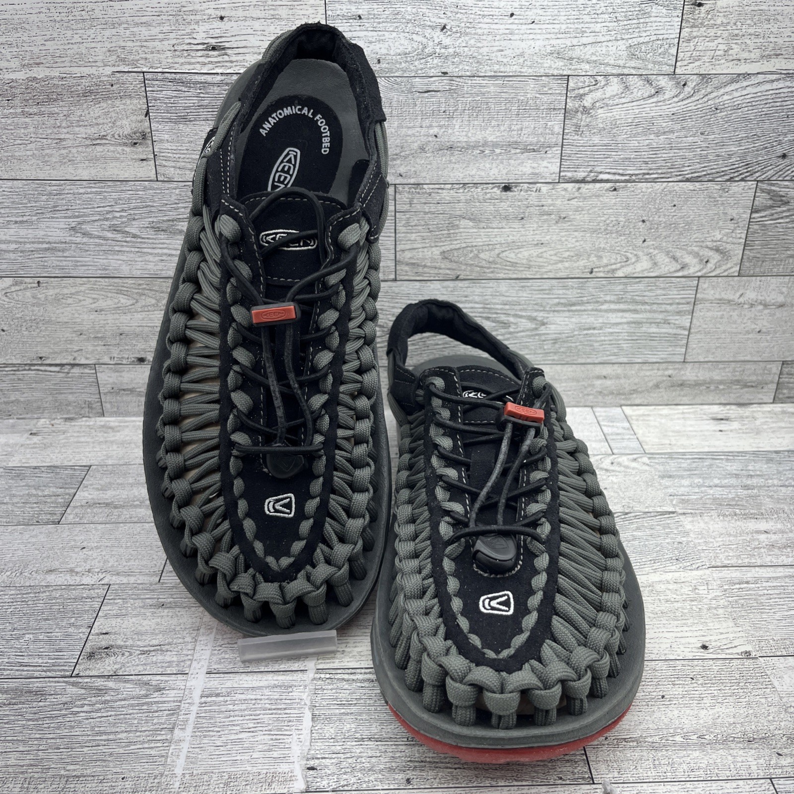 Scarpe sandalo pescatore acqua KEEN Uneek grigio corda intrecciata slingback misura 8 5