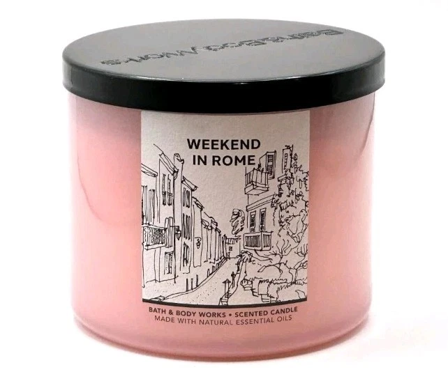 Bath and Body Works Fin de semana en Roma Tarro de 3 mechas Vela BBW Foto 3 de 4