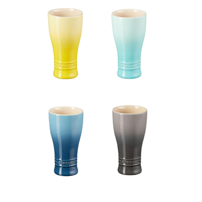Le Creuset Beer Tumbler 250ml Marine blue Stoneware Japan with Box