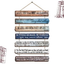 Christian Wooden Wall Art Bible Verse Rustic Sign