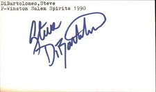 Steve DiBartolomeo Signed 3x5 Index Card Cut Spirits Autograph Den