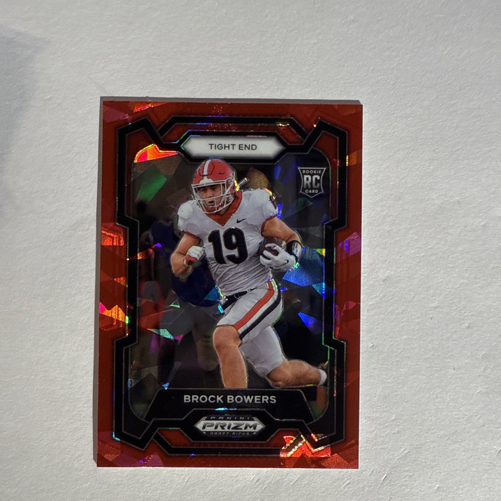 2024 Panini Prizm Draft Picks - Brock Bowers #107 Red Ice Prizm (RC)