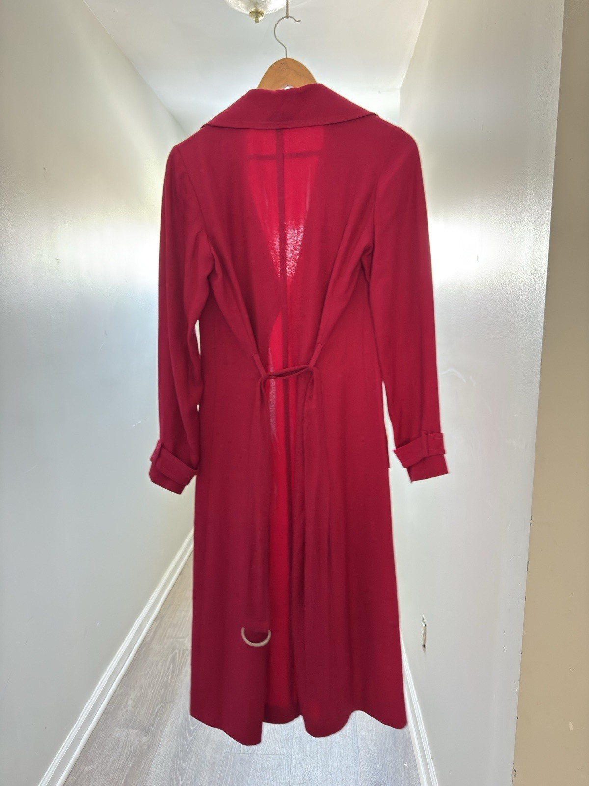 Reiss Wome’s Long Summer Coat  Size Small, Pink