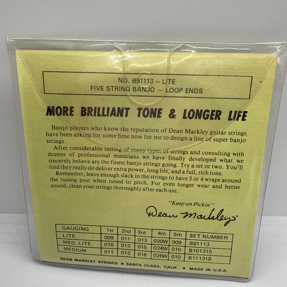 Novo Estoque Antigo DEAN MARKLEY BANJO CINCO CORDAS #2302 MEDIDOR DE LUZ - Imagem 2 de 2