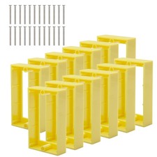 12 PCS Yellow 3/4 Inch Single Gang Electrical Outlet Box Extender With Screws
