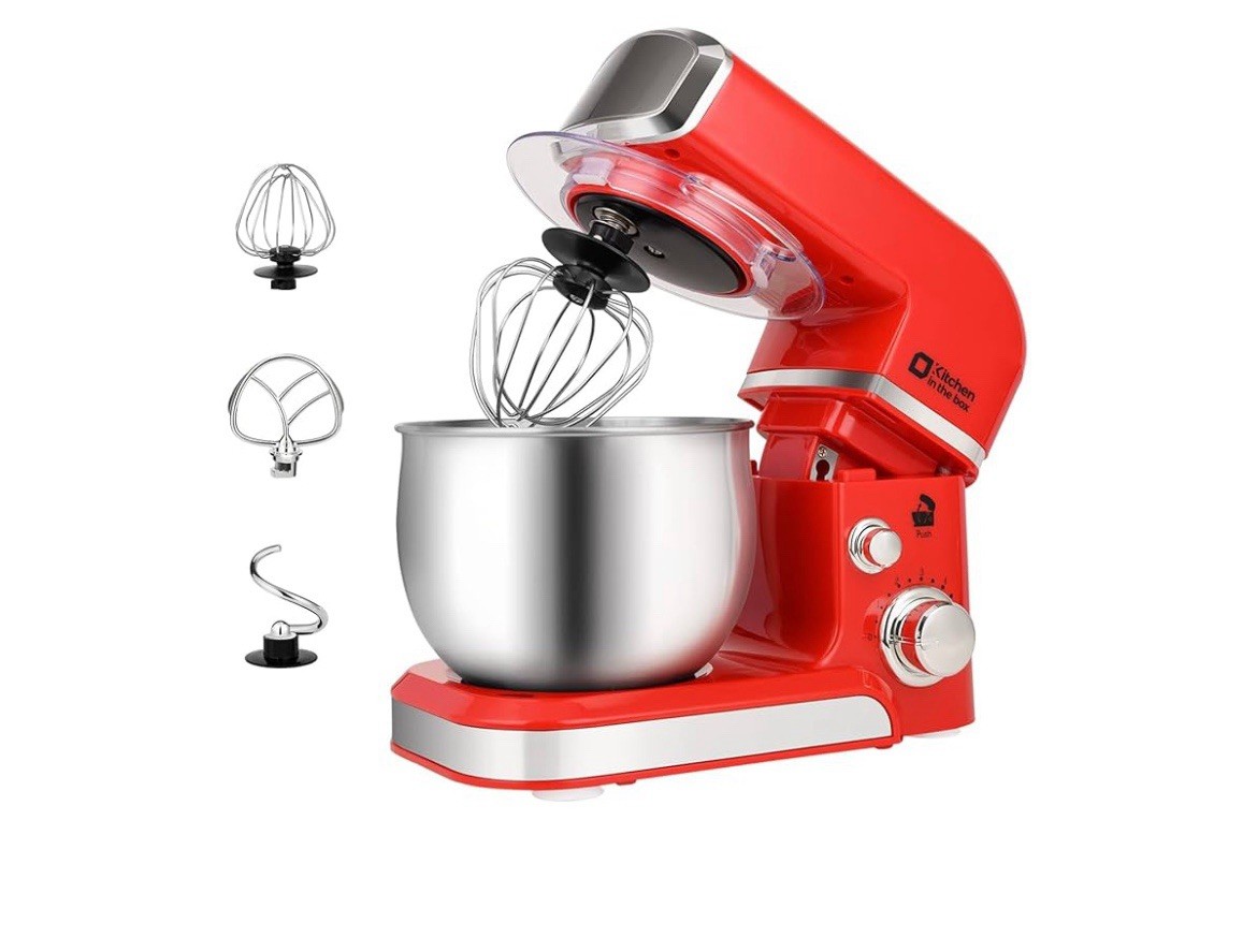 Kitchen in the box Compact Stand Mixer 6 Speed 300W 3 L Bowl Red SC-627 Open Box