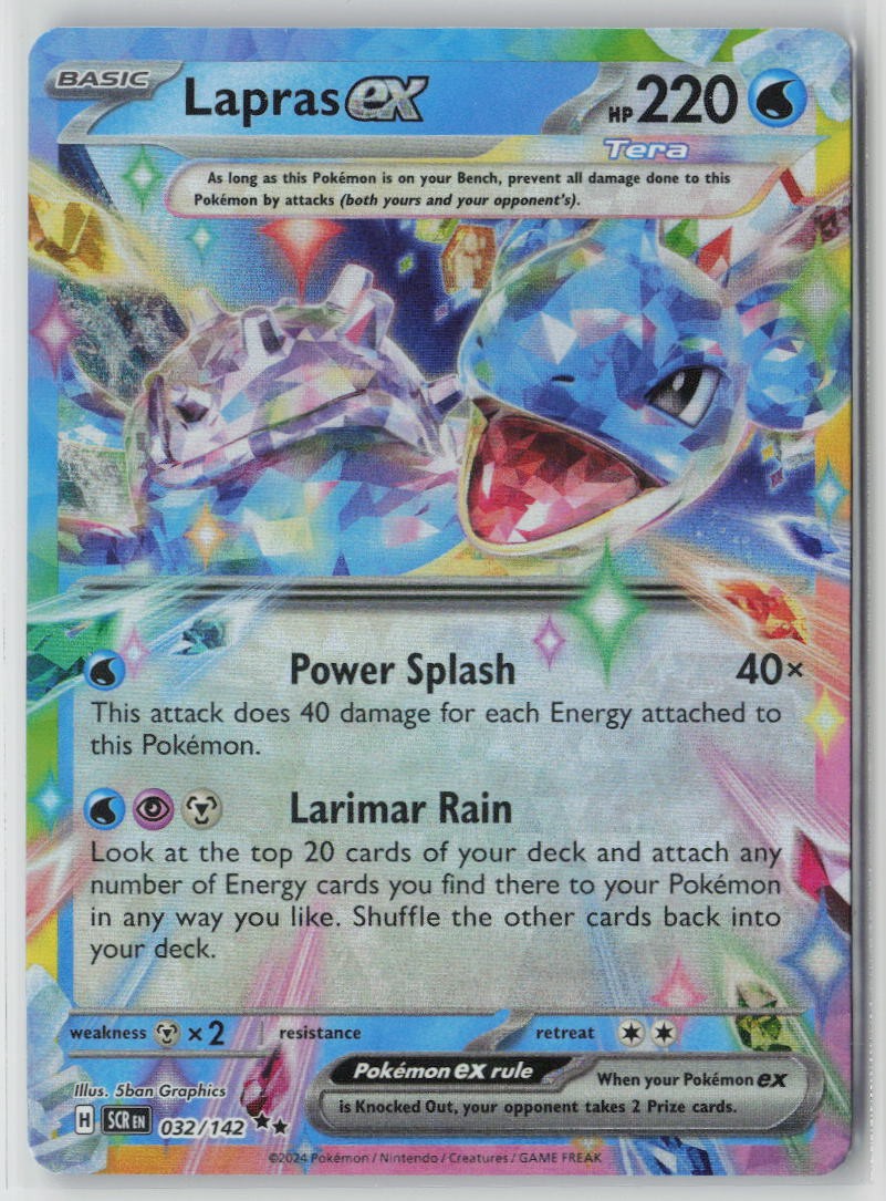 Lapras ex Holo Double Rare SV07: Stellar Crown 032/142 NM