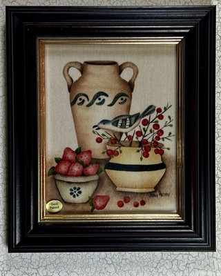 Jean Henry Theorem Painting:  Three Jugs with Strawberries and Blue Berries 