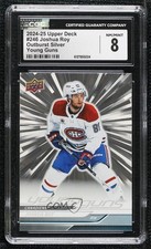 2024-25 Upper Deck Series 1 Young Guns Outburst Silver Joshua Roy #246 CGC 8 b9t