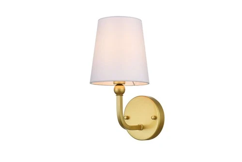 Elegant Lighting LD7322W6 Senna 12" Tall Bathroom Sconce - Brass - Picture 11 of 12