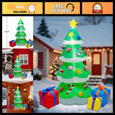 7 FT Inflatable Christmas Tree Outdoor Decoration with LED Lights - Holiday Deco