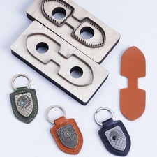 Leather Keychain Cutting Die Wooden Punch Mold for DIY Craft Gifts Durable