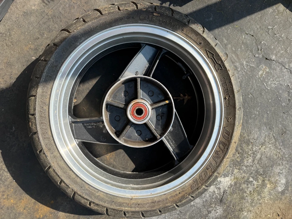 1994 94 川崎 ZX11 ZX-11 忍者后轮圈轮胎 + 转子 + 链轮轮毂 — 第 2/4 张图片