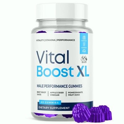 (4 Pack) Vital Boost XL Male Gummies Advanced Max Formula    240 Total Gummies