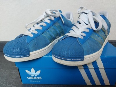 Adidas Superstar Gr. 40 2/3 blau gebraucht Streifen wechselbar