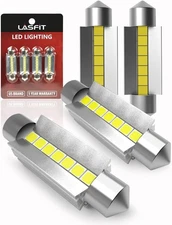 LASFIT Super Bright 578 LED Bulb 42mm Festoon 211-2 212-2 4 Bulbs, White 