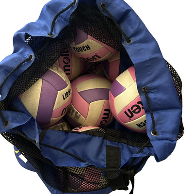 Mikasa Equipment Carrying Bag with 12 Light Touch Molten Volleyballs (used)